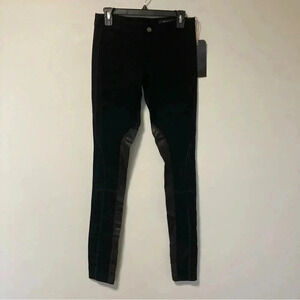 NWT rag & bone leather  insert black jeggings pants